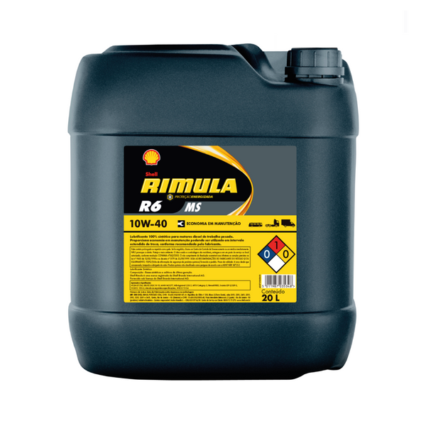 Óleo 10W40 Shell Rimula MS R6 20L – PneuDrive