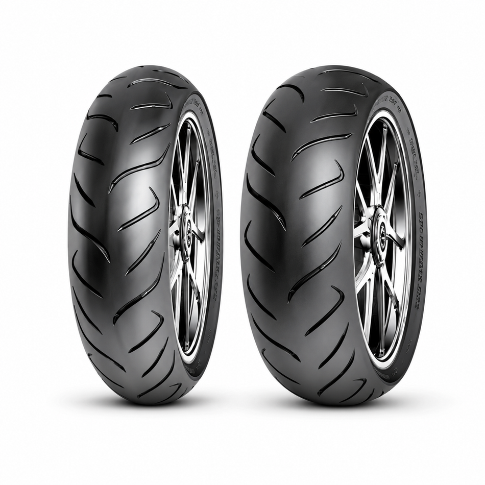 Kit Pneus Dunlop Sportmax D222 EO 120/70R17 + 160/60R17 Dianteiro/Traseiro